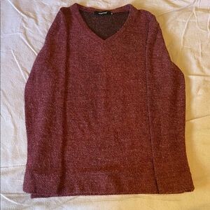 Maroon V-Neck Sweater